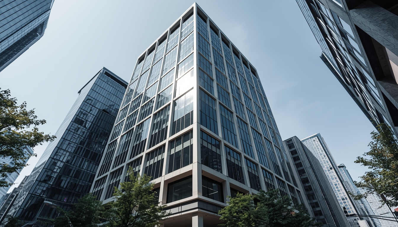 Modern office building in downtown Toronto financial district
