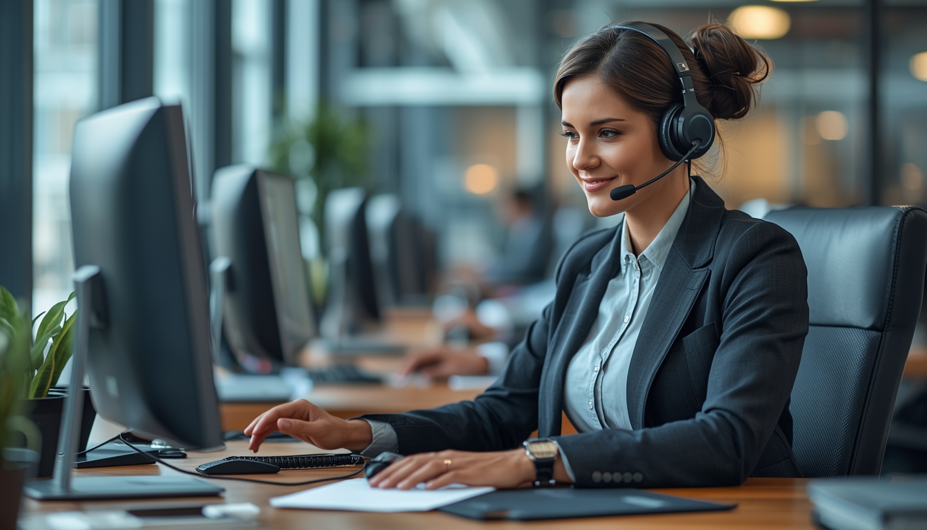 Professional customer service representative ready to assist with inquiries